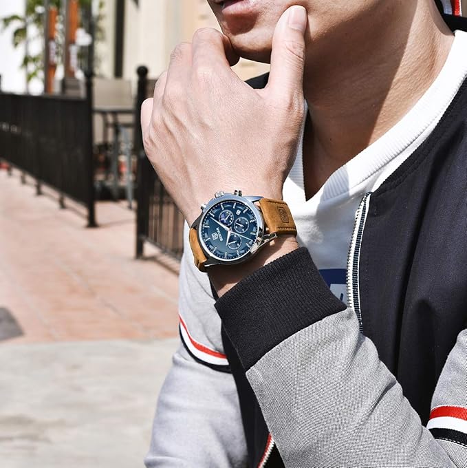 Watches for Men Quartz Chronograph 10ATM Waterproof - Image 2