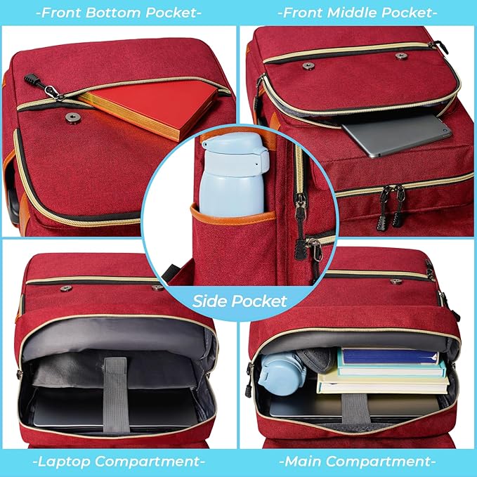 Unisex College Bag Fits up to 15.6?? Laptop Casual Rucksack Waterproof School Backpack Daypacks