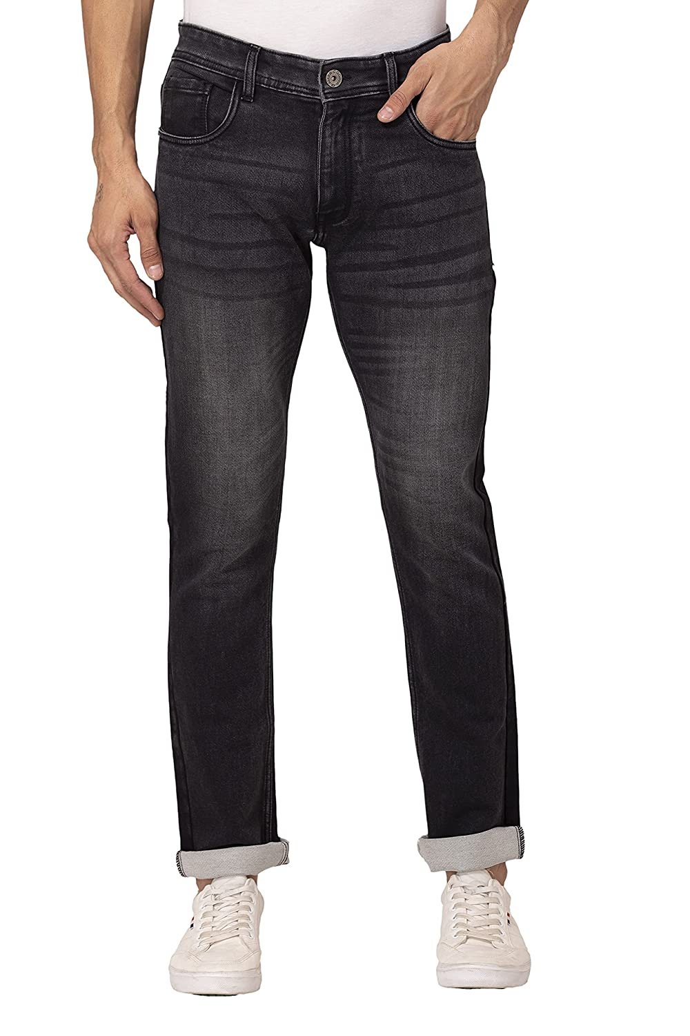 Slim Mid Rise Stretchable Denim Jeans for Men