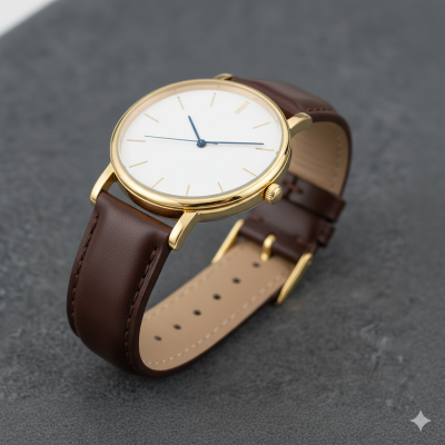 White Analog-Digital Dial Black