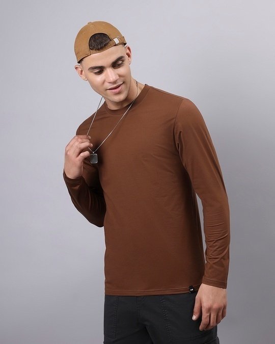 Men’s Brown T-shirt full sleeves T-shirt