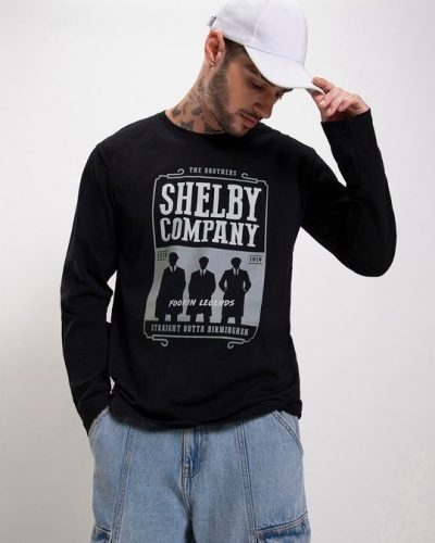 Men’s Black Shelby Brother Typography T-shirt